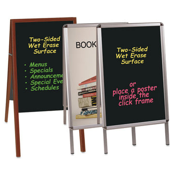 MasterVision® Magnetic Wet Erase Board, 27x34 Black, Black Wood Frame freeshipping - TVN Wholesale